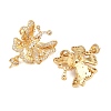 Brass Micro Pave Cubic Zirconia Peg Bails CU-CBA8264-03G-2