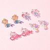 8Pcs 4 Styles Ocean Theme Transparent Resin Pendants CRES-FS0001-17-9