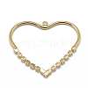 Brass Cubic Zirconia Pendants KK-T032-024G-2