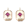 Brass Pave Cubic Zirconia Pendants KK-N232-467C-2