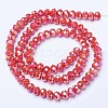 Electroplate Glass Beads Strands X-EGLA-A034-P6mm-B06-2