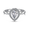 925 Sterling Silver Micro Pave Cubic Zirconia Finger Rings FS-WGBB1F3-06-1