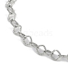 304 Stainless Steel Link Chains Bracelets for Women BJEW-G725-09P-2