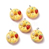 Opaque Resin Pendants RESI-G032-C02-1