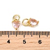 Brass Micro Pave Cubic Zirconia Charms KK-P192-08-G08-3