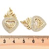 Brass Pave Cubic Zirconia Pendants KK-U009-10B-G-3