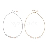 2Pcs 2 Colors Crackle Glass Rondelle Beaded Necklaces NJEW-JN05485-2