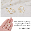 Brass Open Back Bezel Pendants KK-BC0006-35G-3