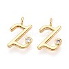 Brass Micro Pave Cubic Zirconia Charms KK-N263-97G-Z-1