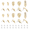 CHGCRAFT 40Pcs 5 Style Alloy Stud Earring Findings FIND-CA0003-29-1