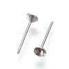 Non-Tarnish 304 Stainless Steel Post Stud Earring Settings STAS-I097-006B-P-1