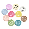 Opaque Resin Smiling Face Cabochons RESI-D003-05-1
