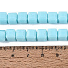 Opaque Glass Beads Strands GLAA-R041-8x8mm-C02-4
