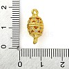 Brass Micro Pave Clear Cubic Zirconia Hollow Oval Connector Charms KK-A230-05B-G-3