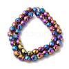 Electroplated Synthetic Magnetic Hematite Beads Strands G-I364-J01-04-2