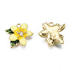 Rack Plating Alloy Enamel Charms ENAM-N058-01B-2