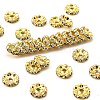 Brass Grade A Crystal Rhinestone Spacer Beads RB-A006-10MM-G-1