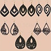 Hollow Iron Wood Dangle Earrings for Women WG05794-01-1