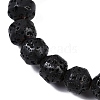 Natural Lava Rock Beaded Stretch Bracelets for Men Women BJEW-G727-01D-2