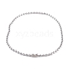 Non-Tarnish 304 Stainless Steel Ball Chain Necklaces for Women NJEW-G135-01D-P-1