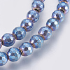 Electroplated Non-magnetic Synthetic Hematite Bead Strand X-G-E495-04A-1