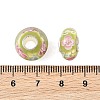 Lampwork & Brass Core European Beads LAMP-P019-01P-12-3