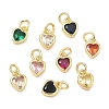 Brass with Cubic Zirconia Pendants KK-K417-04G-1