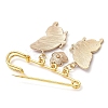 Butterfly & Flower Charm Alloy Enamel Brooches for Women JEWB-BR00144-02-4