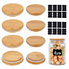8Pcs 2 Styles Bamboo Bottle Caps AJEW-NB0008-38A-1