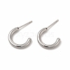 Non-Tarnish 304 Stainless Steel Ring Stud Earrings EJEW-C004-12C-P-1