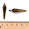 Natural Tiger Eye Pointed Pendants G-D089-01P-03-3