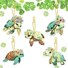 DIY Diamond Painting Turtle Keychain Kit PW-WGA1302-01-4