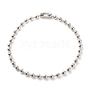 304 Stainless Steel Ball Chains Necklace for Women NJEW-JN03892-01-1