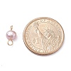 Natural Cultured Freshwater Pearl Connector Charms PALLOY-JF01394-01-2