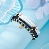 4Pcs Glass Beads Stretch Bracelets BJEW-JB11416-1