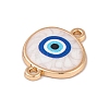 Alloy Blue Enamel Connector Charms ENAM-Z012-02D-G-2