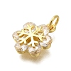 Rack Plating Brass Micro Pave Cubic Zirconia Pendants KK-I716-02G-2