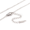 304 Stainless Steel Rectangle Pendant Necklace for Men Women NJEW-P262-16-4
