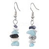 Natural Howlite & White Jade & Sodalite Dangle Earrings EJEW-JE06127-02-1