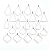 304 Stainless Steel Wire Pendants STAS-X0017-14P-1