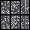 6 Sheets 3 Styles Acrylic Rhinestone Face Body Stickers AJEW-SP0002-68A-1