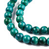 Dyed Natural Ocean White Jade Round Bead Strands G-R295-4mm-07-2
