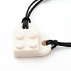 Resin Building Blocks Link Bracelets BJEW-JB06339-03-2