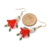 304 Stainless Steel Glass Human Dangle Earrings EJEW-MZ00484-4