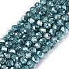 Transparent Electroplate Glass Beads Strands LS-EGLA-Q131-01A-03-1