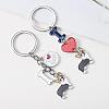 WEWAYSMILE 2 pcs Dog Keychain Car Keychain Pet Pendant Key-Ring Lovely Dog Key-ring Portable Metal Keychain Gift for Pet Lover Birthday Puppy Theme Party Supplies (Brownish Corgi) JX792A-3