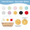  400Pcs 10 Colors Resin Imitation Pearl Beads RESI-NB0002-03-2