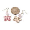 Alloy Enamel Butterfly Dangle Earrings EJEW-JE05648-01-3