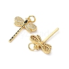 Brass Micro Pave Clear Cubic Zirconia Pendants CU-CBA03AF-08G-01-2