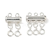 925 Sterling Silver Slide Lock Clasps HJEW-PH02087-1